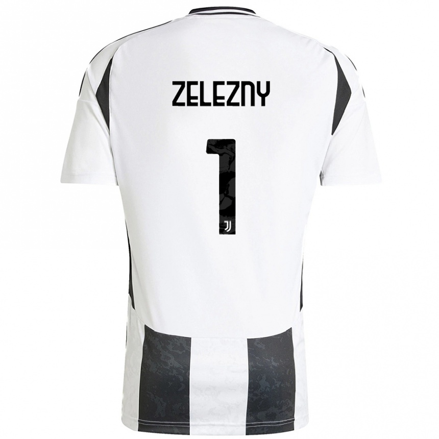 Hombre Fútbol Camiseta Radoslaw Zelezny #1 Blanco Negro 1ª Equipación 2024/25 Argentina