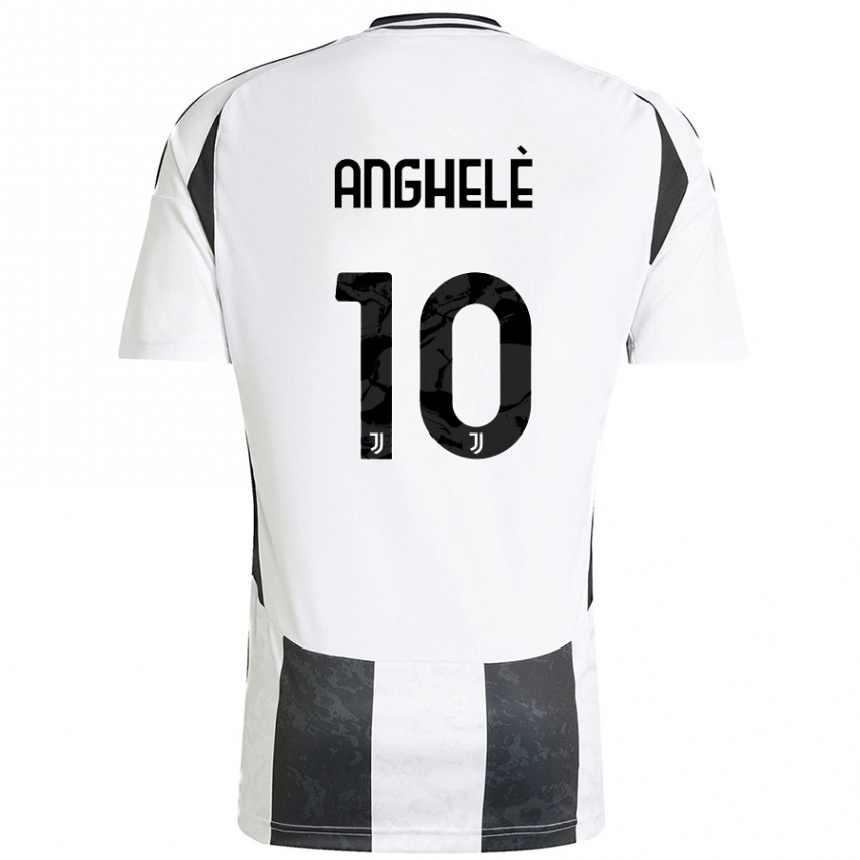 Hombre Fútbol Camiseta Lorenzo Anghelè #10 Blanco Negro 1ª Equipación 2024/25 Argentina