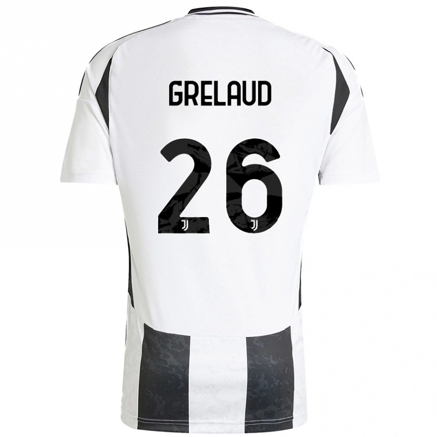 Hombre Fútbol Camiseta Josue Grelaud #26 Blanco Negro 1ª Equipación 2024/25 Argentina