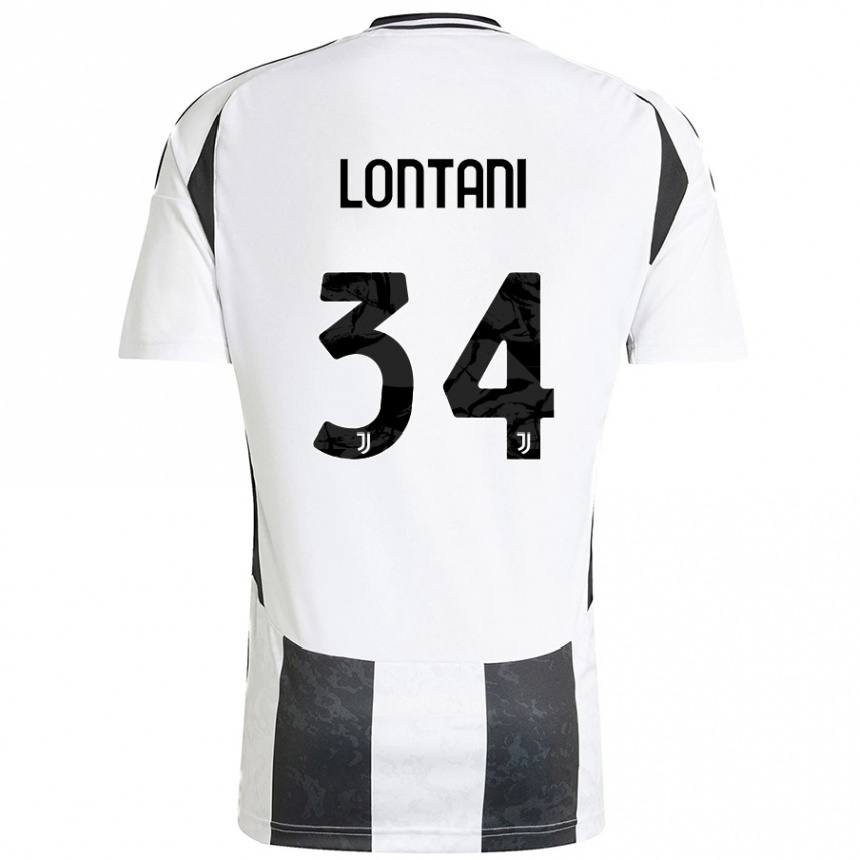 Hombre Fútbol Camiseta Matteo Lontani #34 Blanco Negro 1ª Equipación 2024/25 Argentina