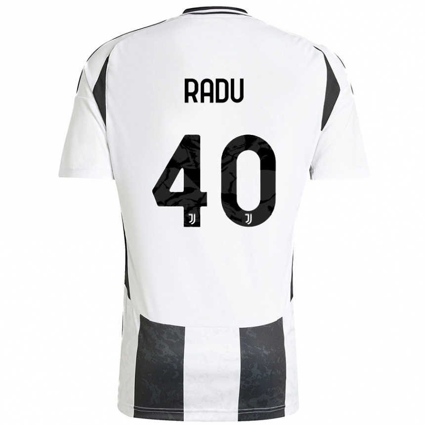 Hombre Fútbol Camiseta Riccardo Radu #40 Blanco Negro 1ª Equipación 2024/25 Argentina