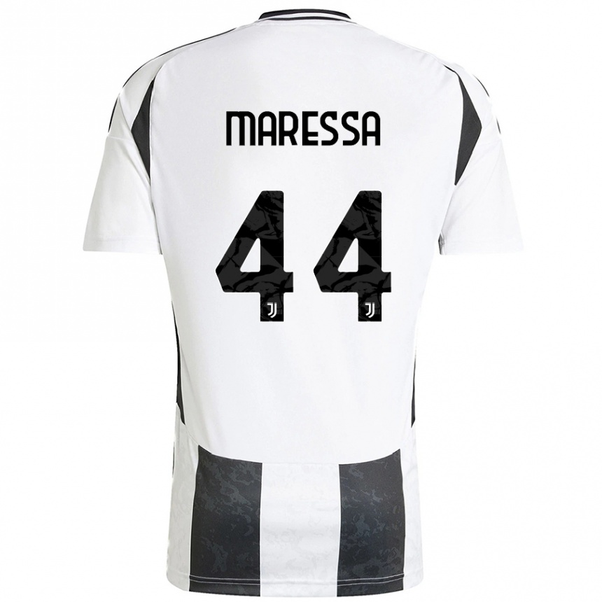 Hombre Fútbol Camiseta Tommaso Maressa #44 Blanco Negro 1ª Equipación 2024/25 Argentina