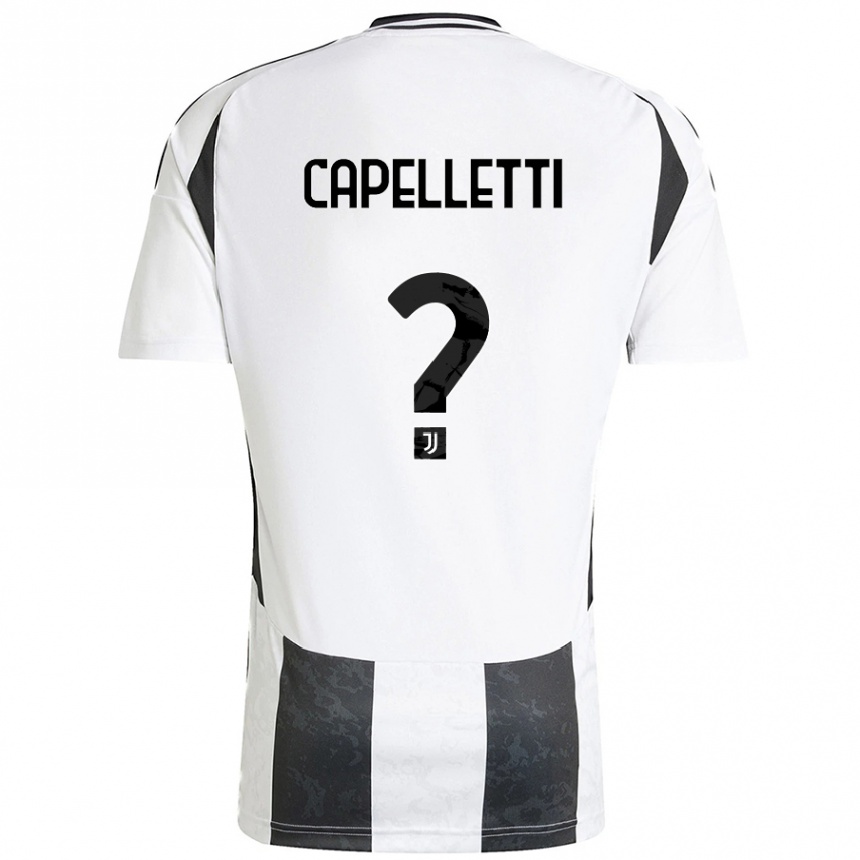 Hombre Fútbol Camiseta Alessia Capelletti #0 Blanco Negro 1ª Equipación 2024/25 Argentina