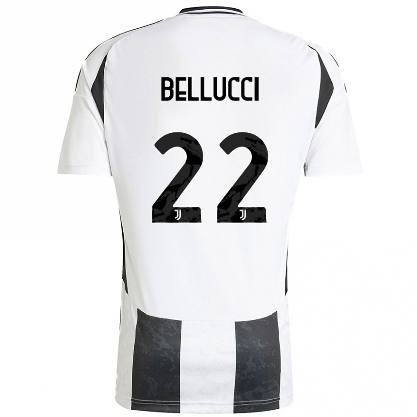 Hombre Fútbol Camiseta Melissa Bellucci #22 Blanco Negro 1ª Equipación 2024/25 Argentina