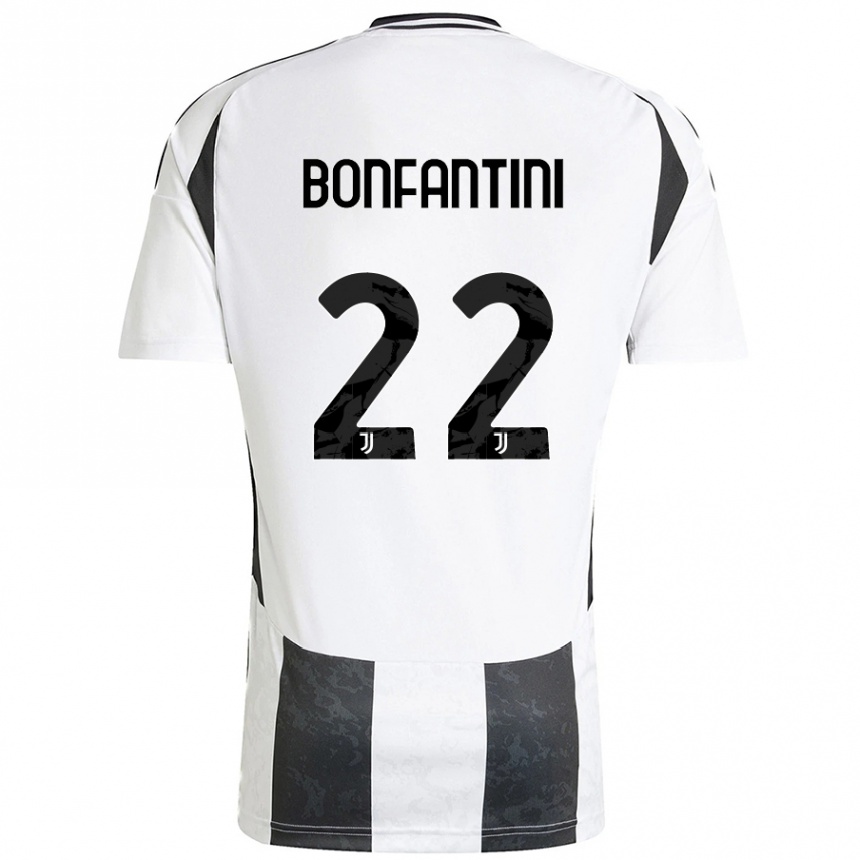 Hombre Fútbol Camiseta Agnese Bonfantini #22 Blanco Negro 1ª Equipación 2024/25 Argentina