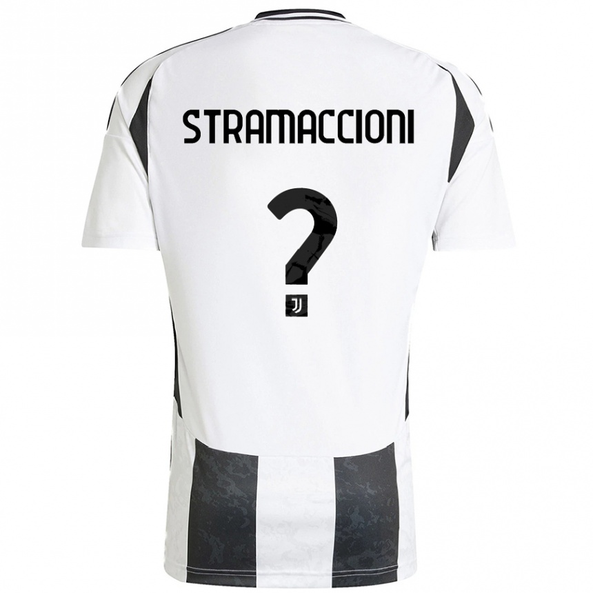 Hombre Fútbol Camiseta Diego Stramaccioni #0 Blanco Negro 1ª Equipación 2024/25 Argentina