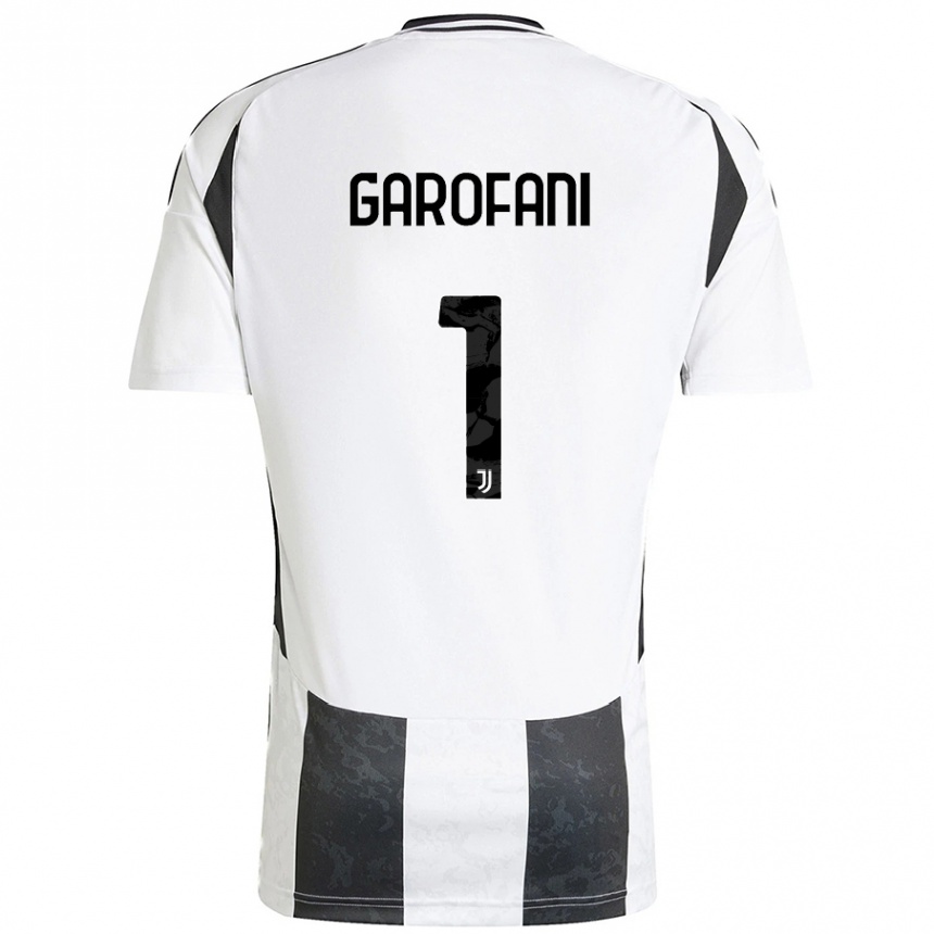 Hombre Fútbol Camiseta Giovanni Garofani #1 Blanco Negro 1ª Equipación 2024/25 Argentina