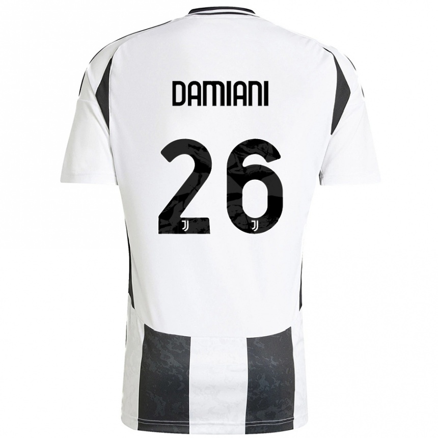 Hombre Fútbol Camiseta Samuele Damiani #26 Blanco Negro 1ª Equipación 2024/25 Argentina