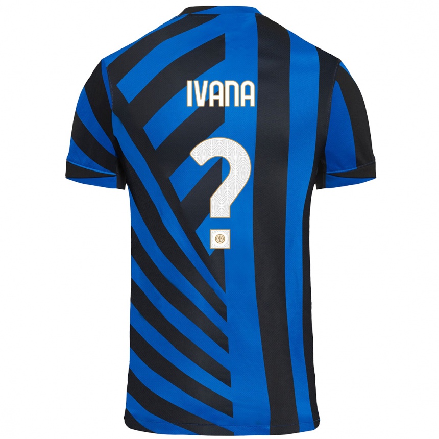 Hombre Fútbol Camiseta Ivana Andrés #0 Azul Negro 1ª Equipación 2024/25 Argentina