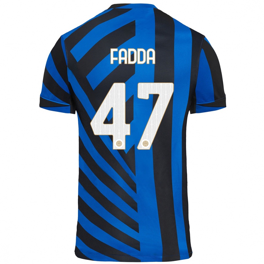 Hombre Fútbol Camiseta Paola Fadda #47 Azul Negro 1ª Equipación 2024/25 Argentina