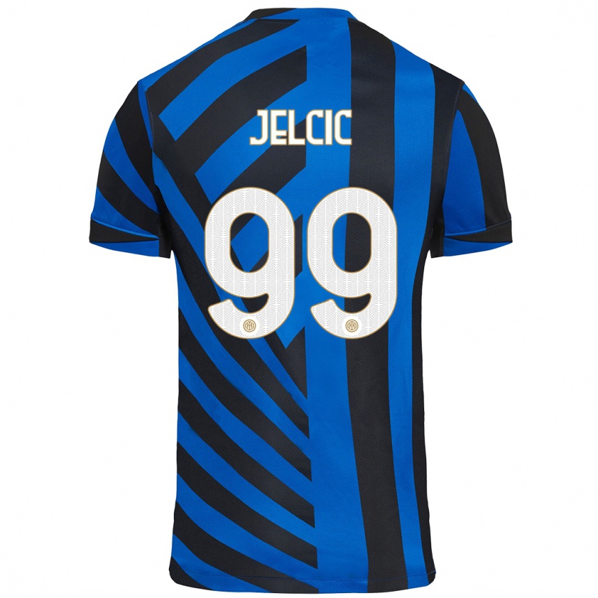 Hombre Fútbol Camiseta Maja Jelčić #99 Azul Negro 1ª Equipación 2024/25 Argentina