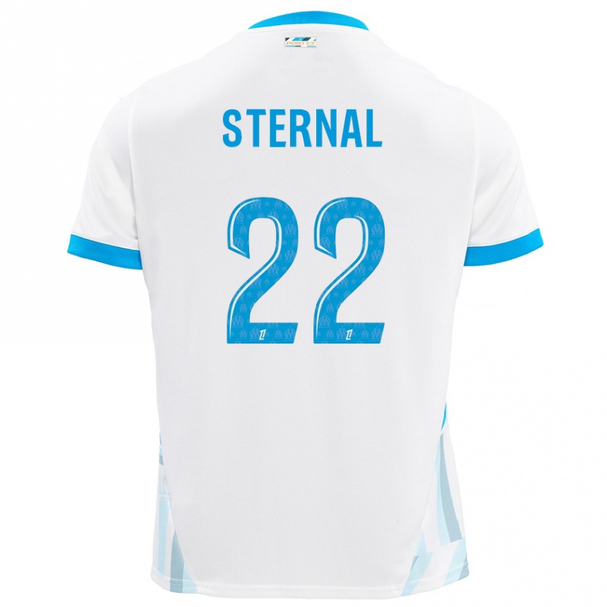 Hombre Fútbol Camiseta Enzo Sternal #22 Blanco Azul Cielo 1ª Equipación 2024/25 Argentina