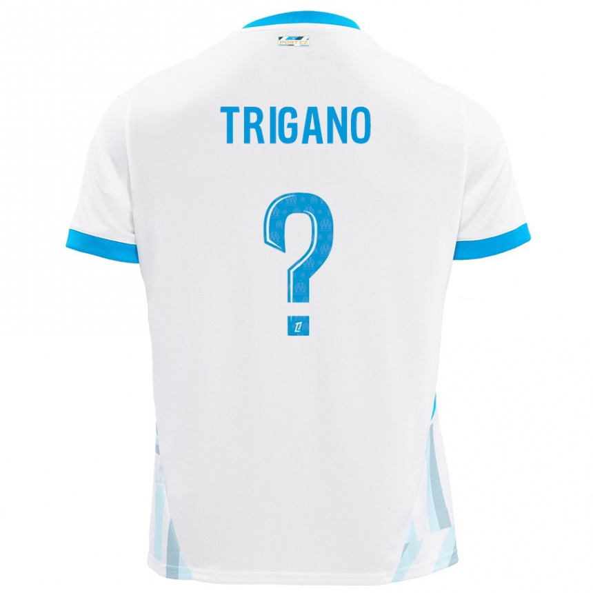 Hombre Fútbol Camiseta Paolo Trigano #0 Blanco Azul Cielo 1ª Equipación 2024/25 Argentina