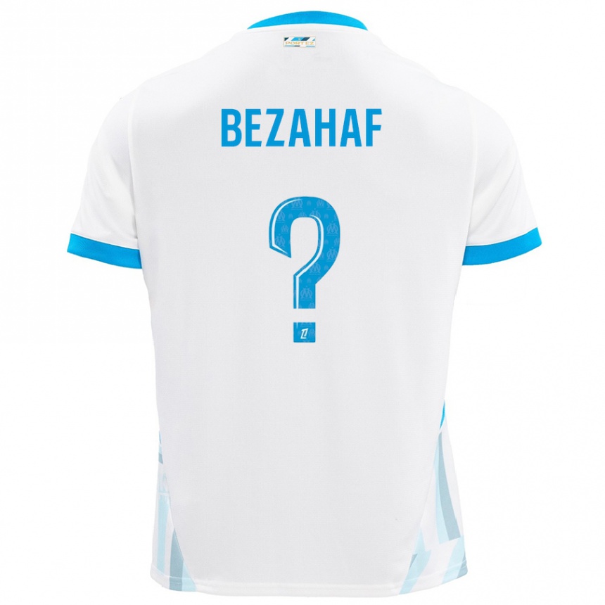 Hombre Fútbol Camiseta Kelyann Bezahaf #0 Blanco Azul Cielo 1ª Equipación 2024/25 Argentina