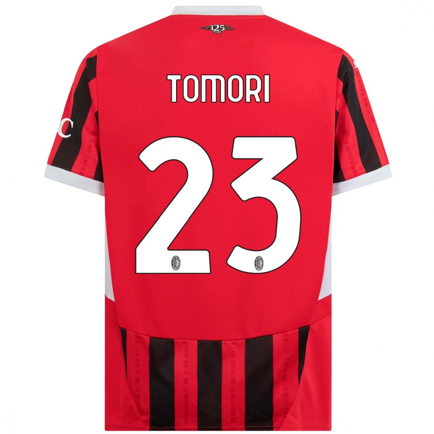 Hombre Fútbol Camiseta Fikayo Tomori #23 Rojo Negro 1ª Equipación 2024/25 Argentina