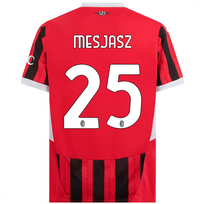 Hombre Fútbol Camiseta Malgorzata Mesjasz #25 Rojo Negro 1ª Equipación 2024/25 Argentina