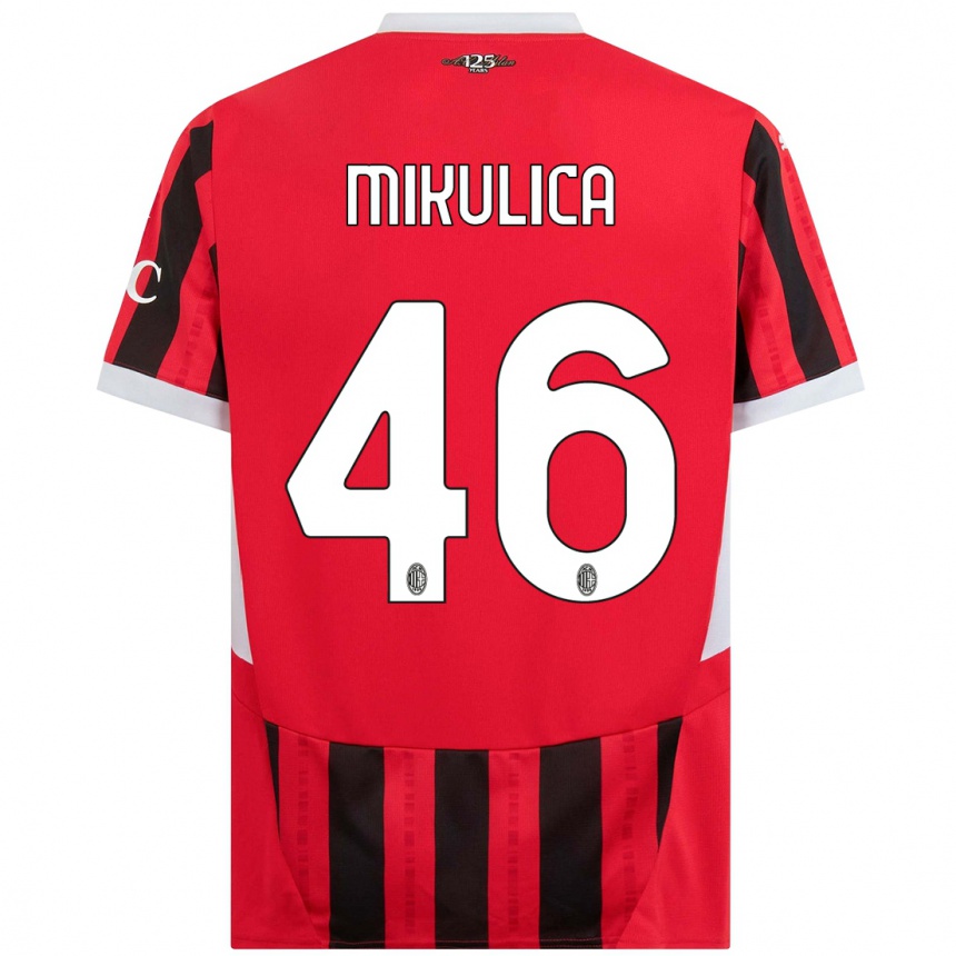 Hombre Fútbol Camiseta Petra Mikulica #46 Rojo Negro 1ª Equipación 2024/25 Argentina