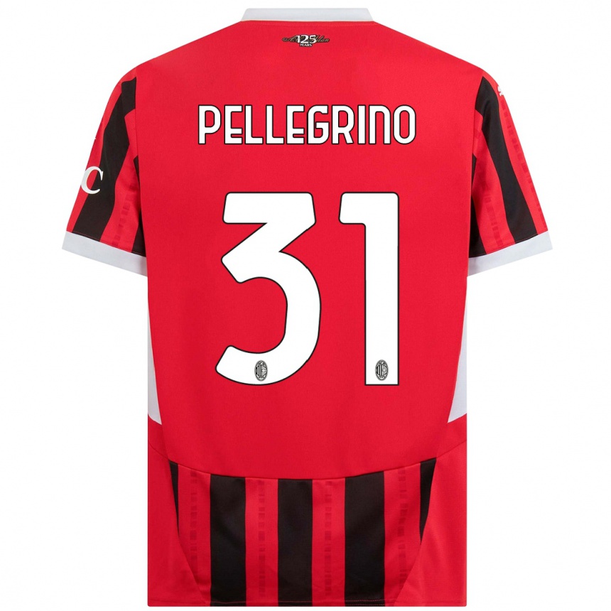 Hombre Fútbol Camiseta Marco Pellegrino #31 Rojo Negro 1ª Equipación 2024/25 Argentina