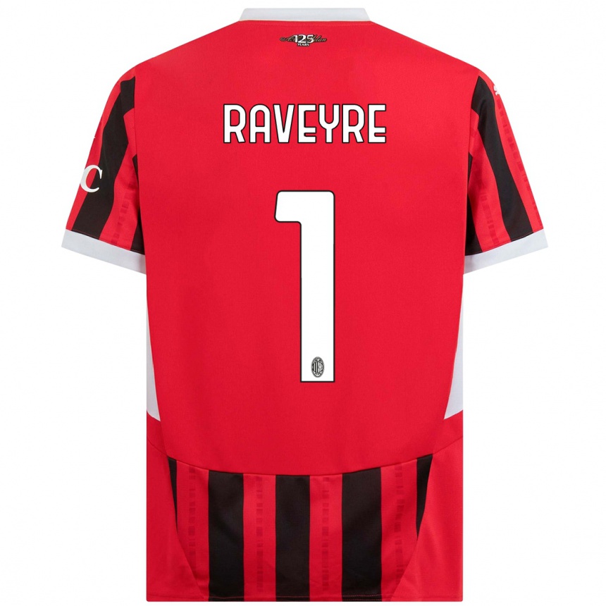 Hombre Fútbol Camiseta Noah Raveyre #1 Rojo Negro 1ª Equipación 2024/25 Argentina