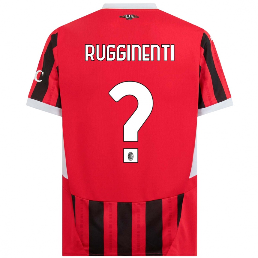 Hombre Fútbol Camiseta Omar Rugginenti #0 Rojo Negro 1ª Equipación 2024/25 Argentina