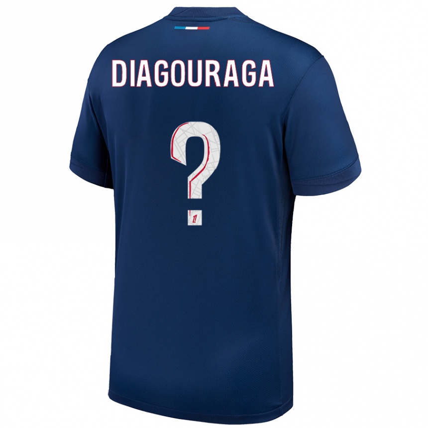 Hombre Fútbol Camiseta Toumani Diagouraga #0 Azul Marino Blanco 1ª Equipación 2024/25 Argentina