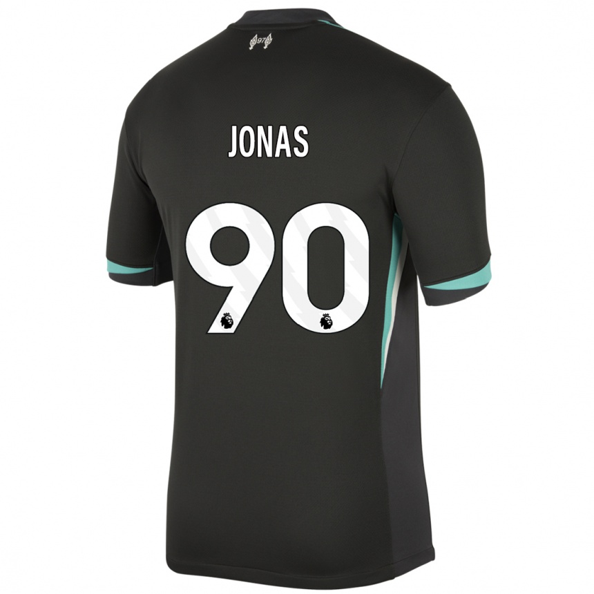 Hombre Fútbol Camiseta Lee Jonas #90 Negro Antracita Blanco 2ª Equipación 2024/25 Argentina