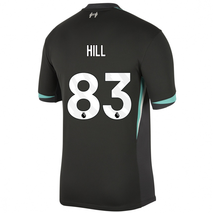 Hombre Fútbol Camiseta Thomas Hill #83 Negro Antracita Blanco 2ª Equipación 2024/25 Argentina