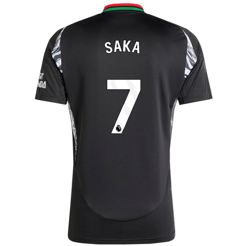 Hombre Fútbol Camiseta Bukayo Saka #7 Negro 2ª Equipación 2024/25 Argentina