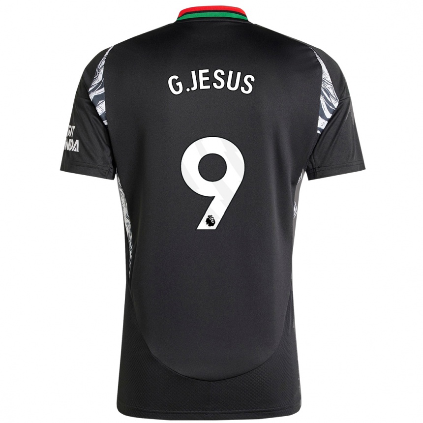 Hombre Fútbol Camiseta Gabriel Jesus #9 Negro 2ª Equipación 2024/25 Argentina