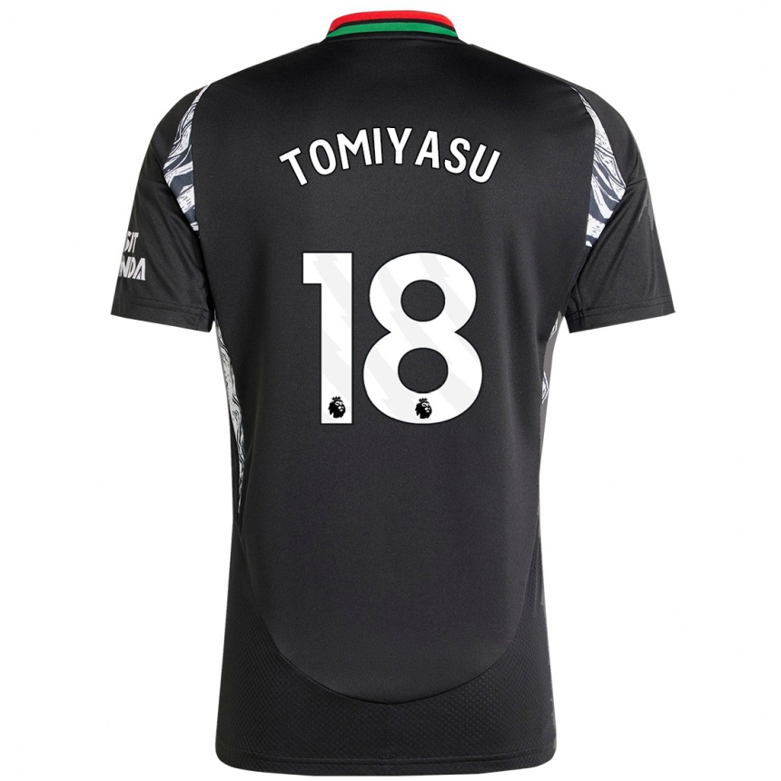 Hombre Fútbol Camiseta Takehiro Tomiyasu #18 Negro 2ª Equipación 2024/25 Argentina