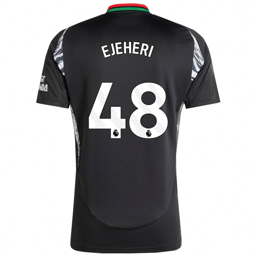 Hombre Fútbol Camiseta Ovie Ejeheri #48 Negro 2ª Equipación 2024/25 Argentina