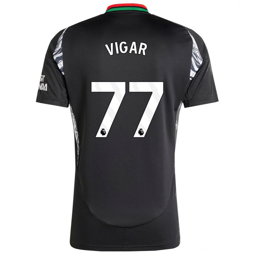 Hombre Fútbol Camiseta Billy Vigar #77 Negro 2ª Equipación 2024/25 Argentina