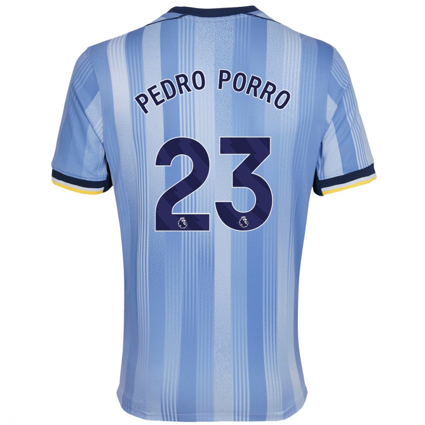 Hombre Fútbol Camiseta Pedro Porro #23 Azul Claro 2ª Equipación 2024/25 Argentina