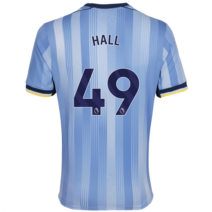 Hombre Fútbol Camiseta Tyrese Hall #49 Azul Claro 2ª Equipación 2024/25 Argentina