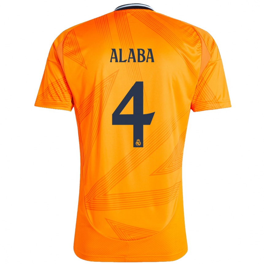 Hombre Fútbol Camiseta David Alaba #4 Naranja 2ª Equipación 2024/25 Argentina