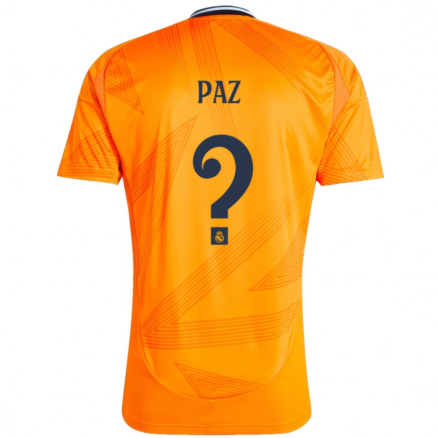 Hombre Fútbol Camiseta Nico Paz #0 Naranja 2ª Equipación 2024/25 Argentina