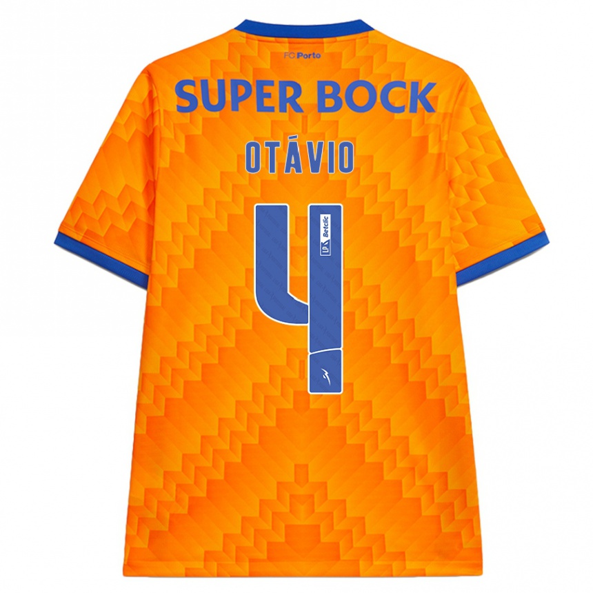 Hombre Fútbol Camiseta Otávio #4 Naranja 2ª Equipación 2024/25 Argentina