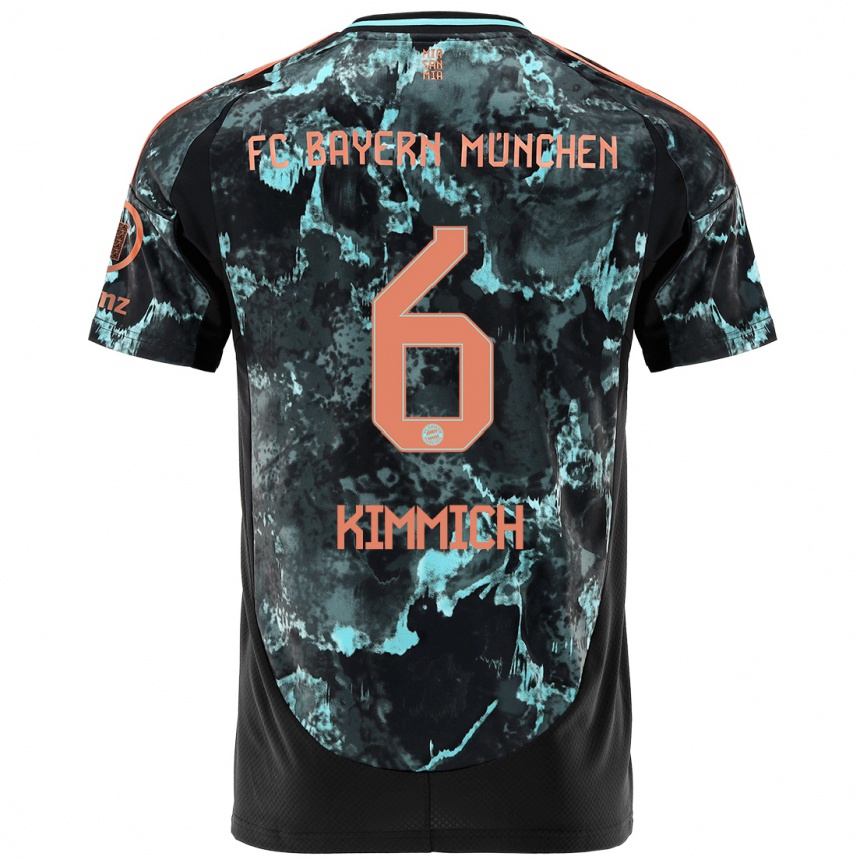 Hombre Fútbol Camiseta Joshua Kimmich #6 Negro 2ª Equipación 2024/25 Argentina