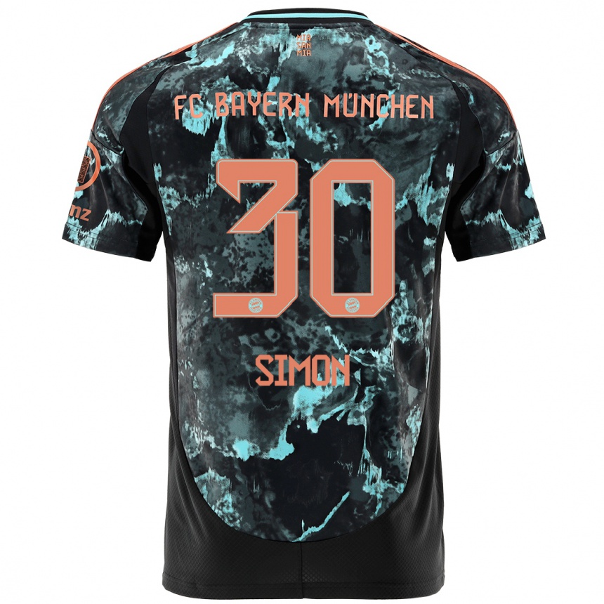 Hombre Fútbol Camiseta Carolin Simon #30 Negro 2ª Equipación 2024/25 Argentina