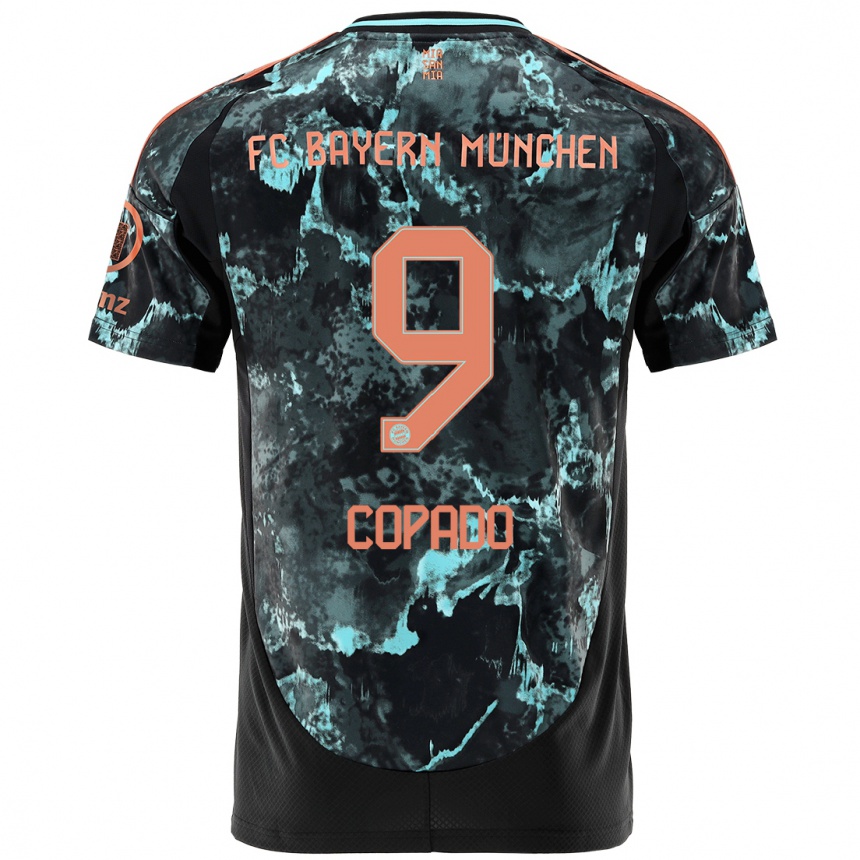 Hombre Fútbol Camiseta Lucas Copado #9 Negro 2ª Equipación 2024/25 Argentina