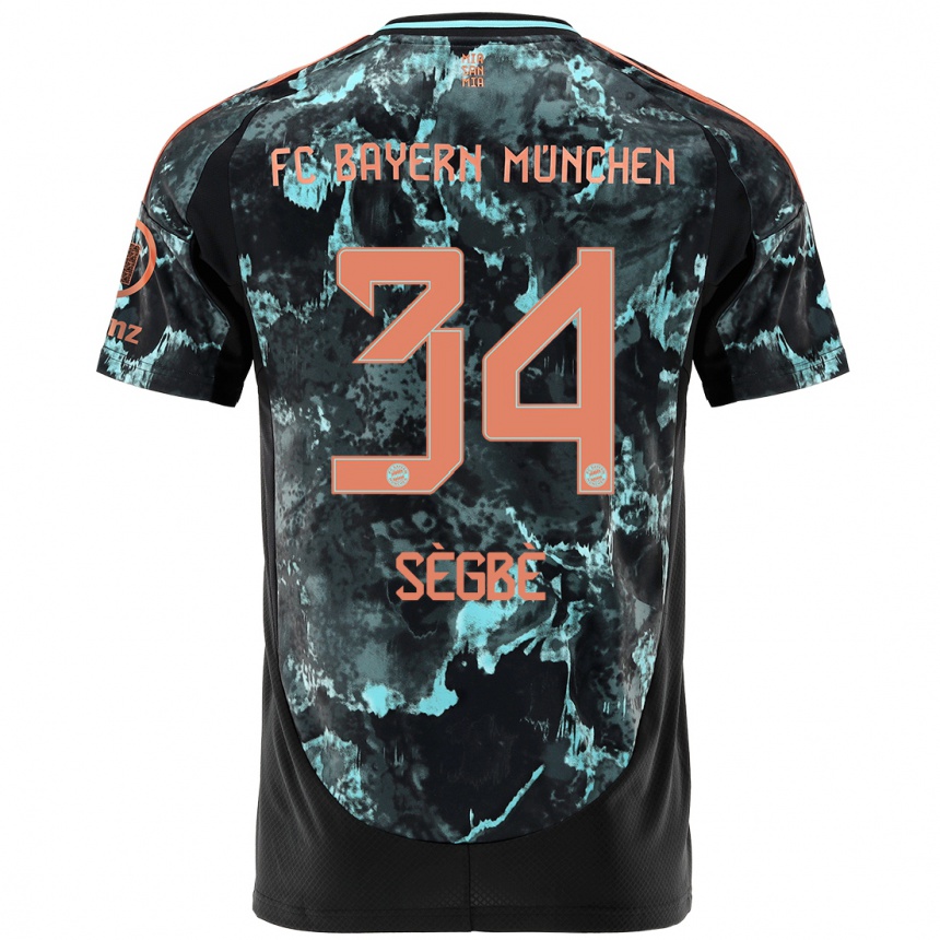 Hombre Fútbol Camiseta Désiré Sègbè #34 Negro 2ª Equipación 2024/25 Argentina