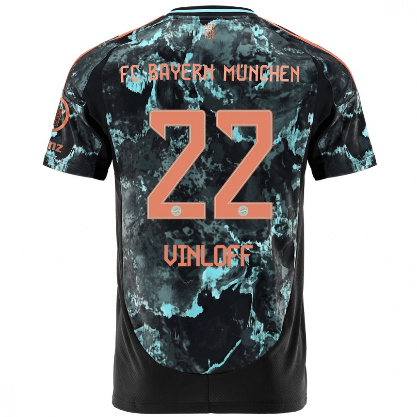 Hombre Fútbol Camiseta Matteo Vinloff #22 Negro 2ª Equipación 2024/25 Argentina