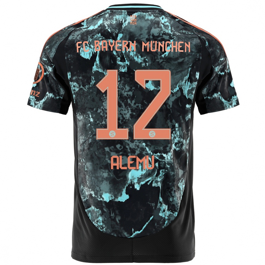 Hombre Fútbol Camiseta Liul Alemu #12 Negro 2ª Equipación 2024/25 Argentina