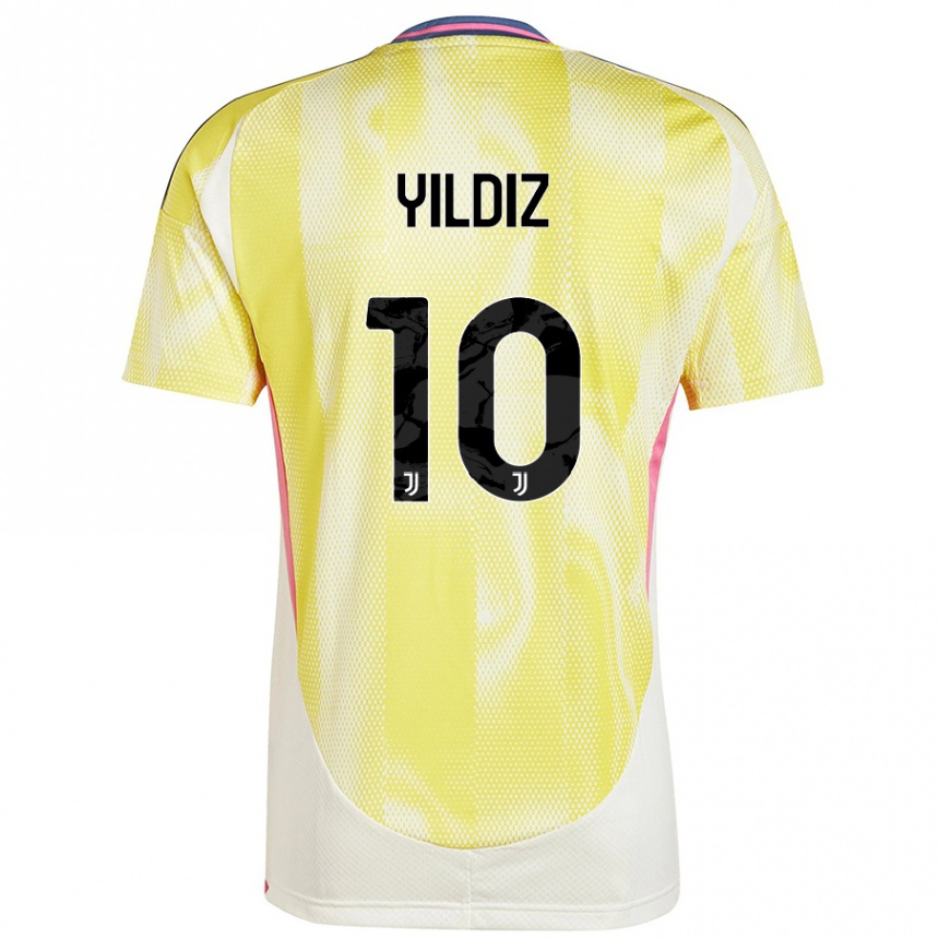 Hombre Fútbol Camiseta Kenan Yildiz #10 Amarillo Solar 2ª Equipación 2024/25 Argentina