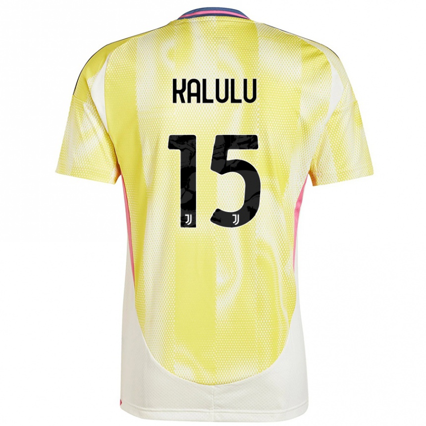 Hombre Fútbol Camiseta Pierre Kalulu #15 Amarillo Solar 2ª Equipación 2024/25 Argentina