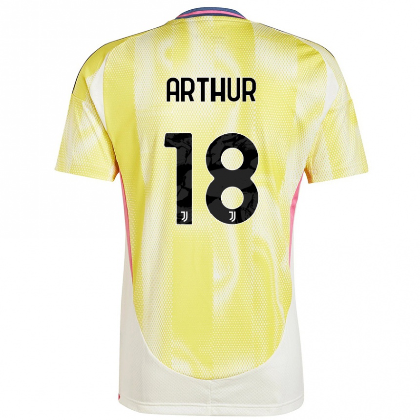 Hombre Fútbol Camiseta Arthur Melo #18 Amarillo Solar 2ª Equipación 2024/25 Argentina