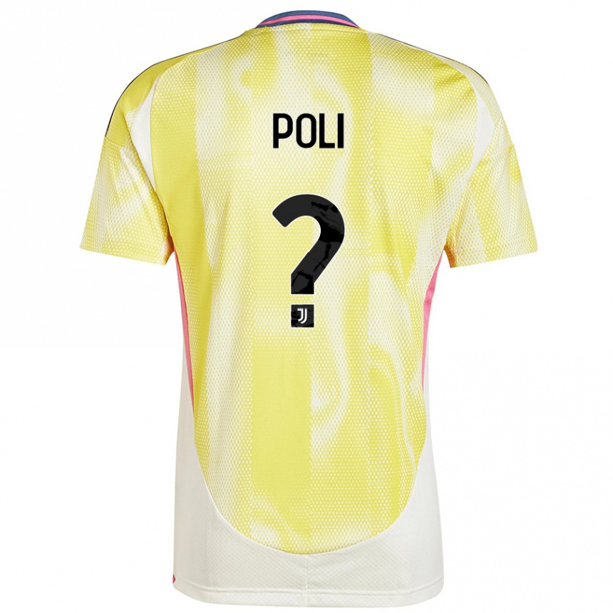 Hombre Fútbol Camiseta Fabrizio Poli #0 Amarillo Solar 2ª Equipación 2024/25 Argentina