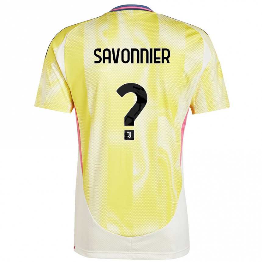 Hombre Fútbol Camiseta Nelson Savonnier #0 Amarillo Solar 2ª Equipación 2024/25 Argentina