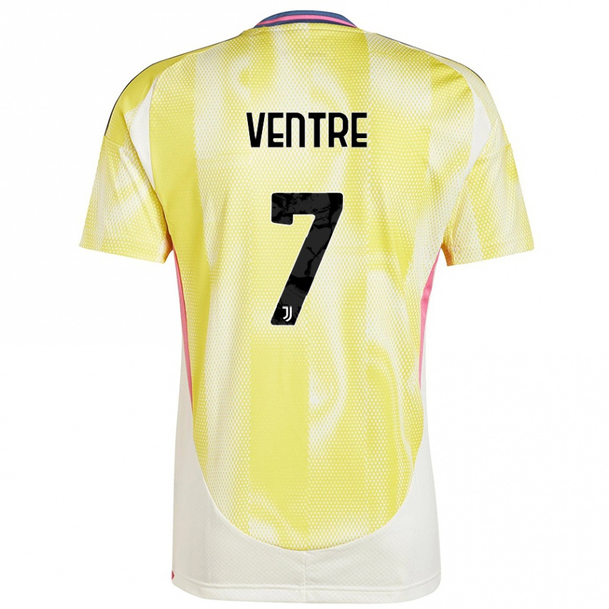 Hombre Fútbol Camiseta Alessandro Ventre #7 Amarillo Solar 2ª Equipación 2024/25 Argentina