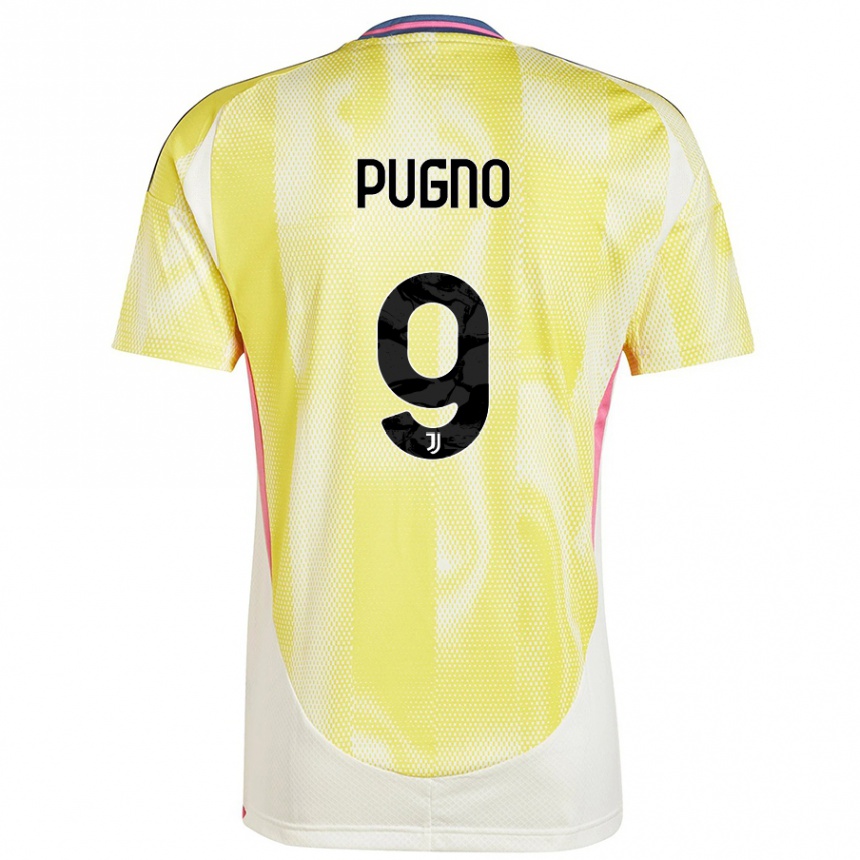 Hombre Fútbol Camiseta Diego Pugno #9 Amarillo Solar 2ª Equipación 2024/25 Argentina